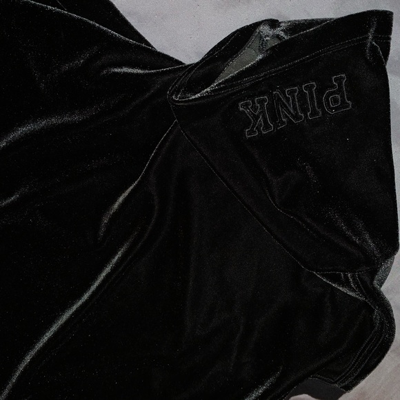 PINK Velvet Black Top - Picture 1 of 3